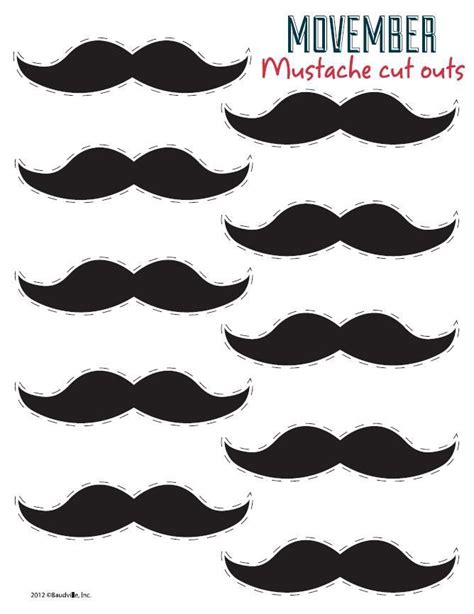 Cut Out Mustache Template Printable Free Printable Download