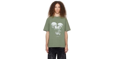 Han Kjobenhavn Green Aliens Kissing T Shirt For Men Lyst