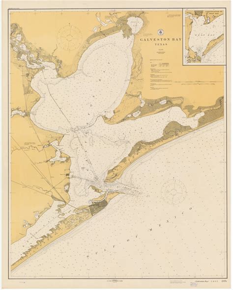 Galveston Bay Tx Historical Map 1915 Nautical Chart Print Etsy