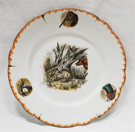 Assiette Sur La Chasse Limcolor Antiqu Art