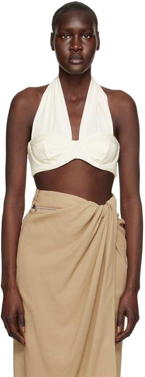 Buy Jacquemus Jacquemus Beige Le Papier Le Haut De Maillot Linu