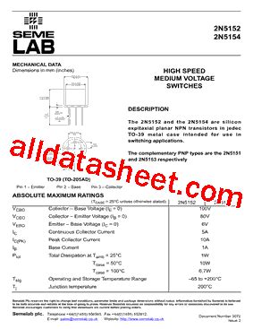 N Datasheet Pdf Seme Lab