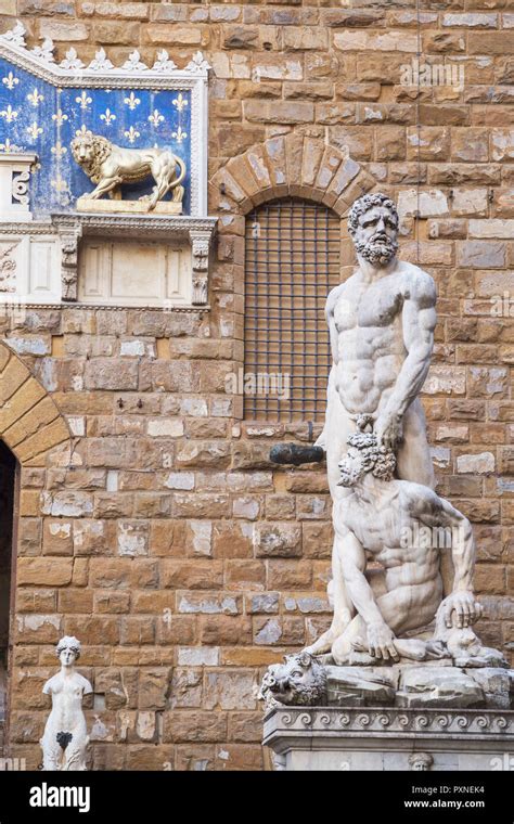 Statues Of Hercules And Cacus By Bandinelli Florence Tuscany Italy