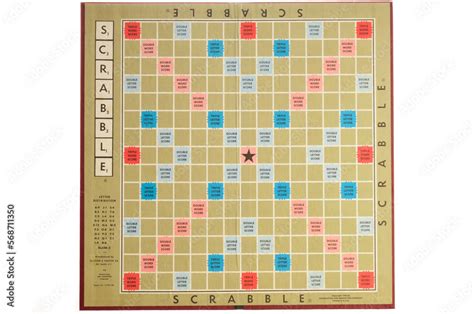 vintage Scrabble board Stock Photo | Adobe Stock