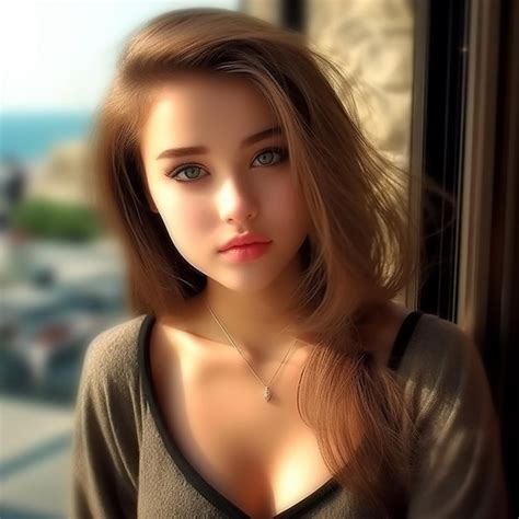 Premium Photo A Girl In The Beautiful Face