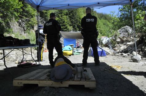 Rcmp Arrest Seven But Six Stayed Locked In Protest Positions At Fairy