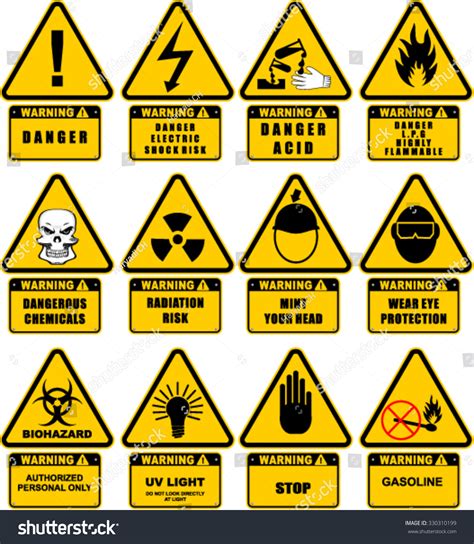 Sign Warning Sticker Stock Vector 330310199 Shutterstock