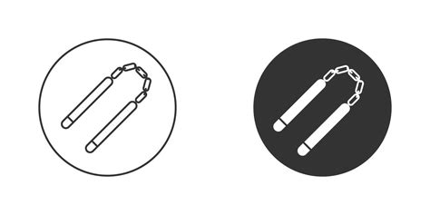 Nunchaku Icon Simple Design Vector Illustration Vector Art