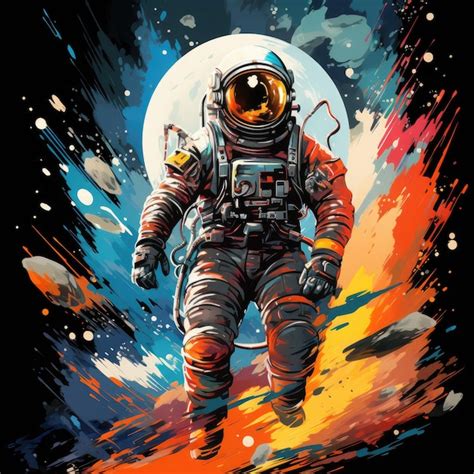 Premium Ai Image Astronaut In Outer Space Abstraction Ai Generated