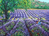 Lavender Field Paintings By Jennifer Vranes Ideas Lavender Fields