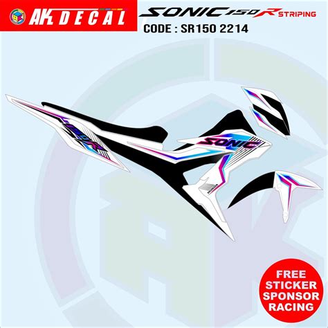 Jual STRIPING CUSTOM SUKA SUKA HONDA SONIC 150R STICKER VARIASI