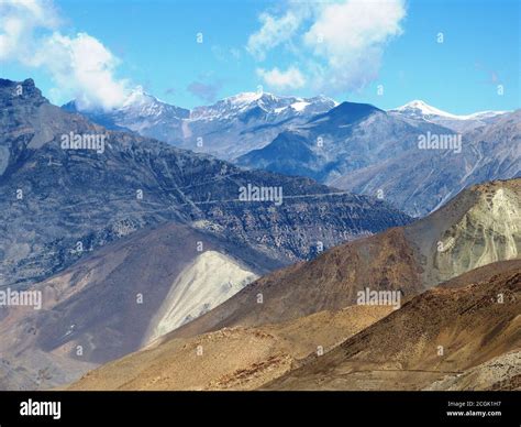 Awesome Himalayan mountains in Mustang district, Nepal,Asia. Majestic ...