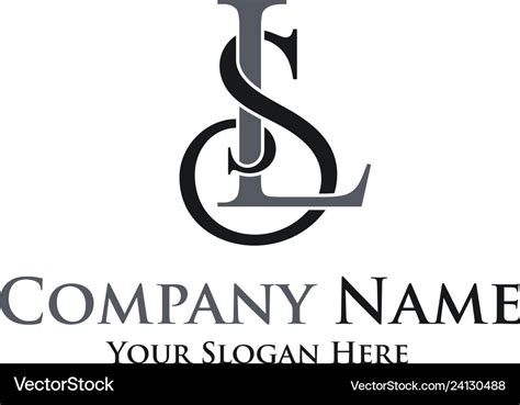 Initial letter ls logo design Royalty Free Vector Image