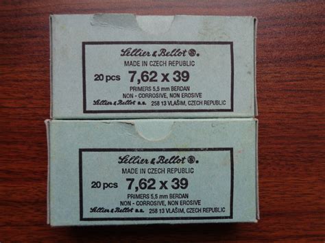 20 Round Boxes Of Sellier Bellot 7 62x39 124 Grain Full Metal Jacket