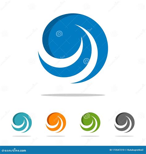 Swirl In Circle Logo Template Illustration Design Vector Eps 10 Stock