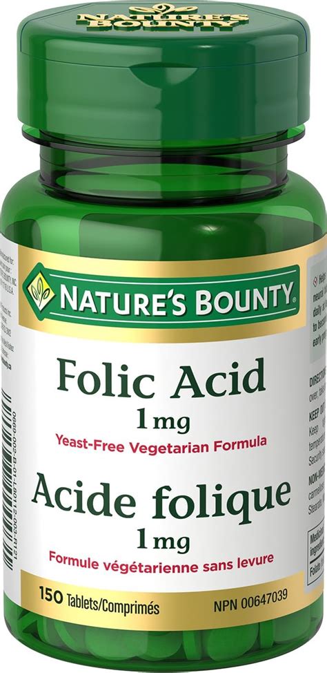 Nature S Bounty Folic Acid 1 Mg 150 Tablets Philippines Ubuy