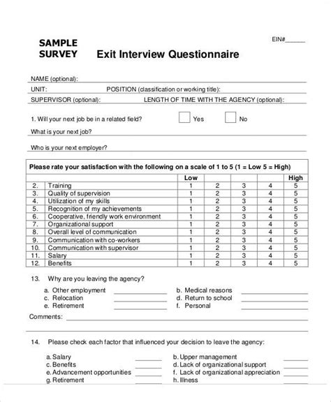 FREE 60 Sample Survey Forms In MS Word PDF