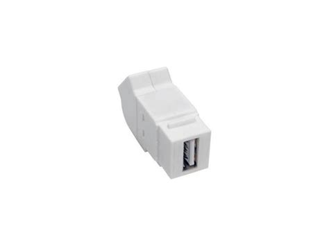 Tripp Lite Usb 2 0 All In One Keystone Panel Mount Angled Coupler F F White U060 000 Kpa Wh