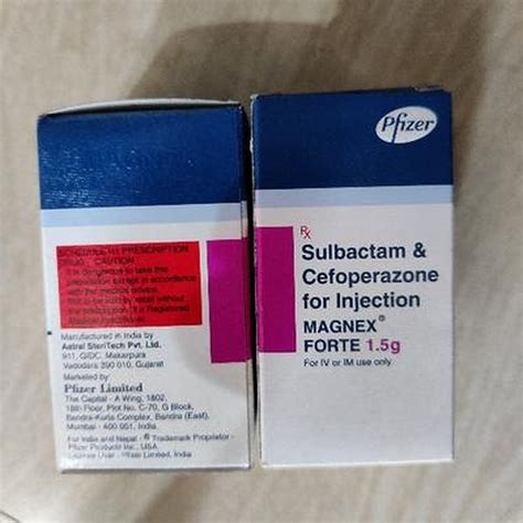 Magnex Forte Injection Cefoperazone Mg And Sulbactam Mg At