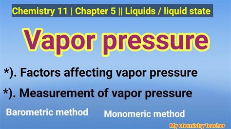 What Is Vapor Pressure What Is The Vapor Pressure Of Liquids