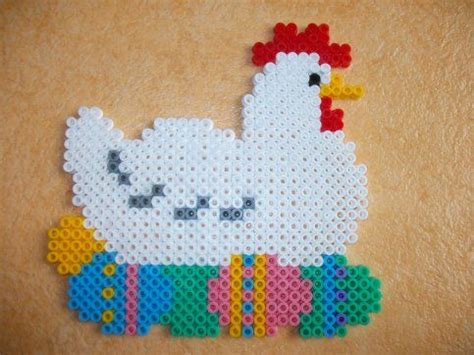 Perle Hama Poule De P Ques Perles Hama Poules De Paques Perles