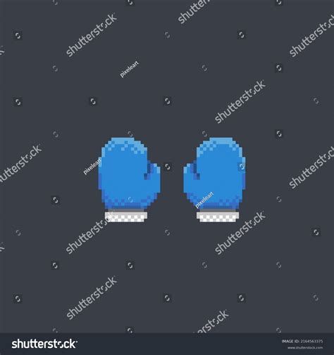 Blue Glove Pixel Art Style Stock Vector Royalty Free 2164563375 Shutterstock