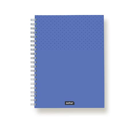 21x28 Cuaderno Anillado Rigido Colores Azul Notar