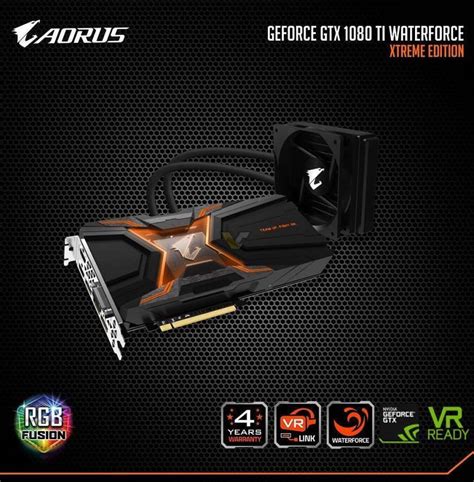 Gigabyte Sort Deux Versions Aorus Gtx 1080ti à Refroidissement Liquide