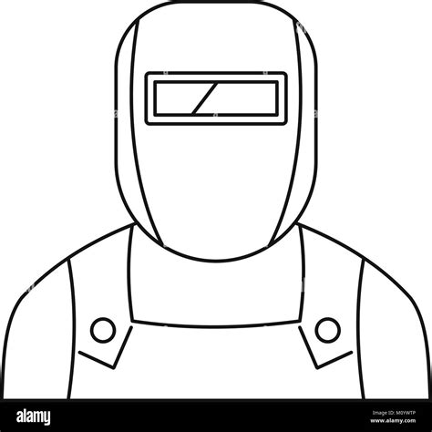 Welder Icon Outline Style Stock Vector Image Art Alamy