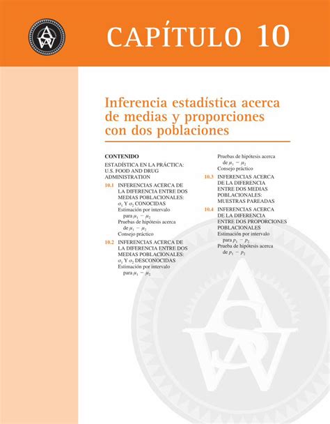 PDF Inferencia estadística acerca de medias y proporciones de