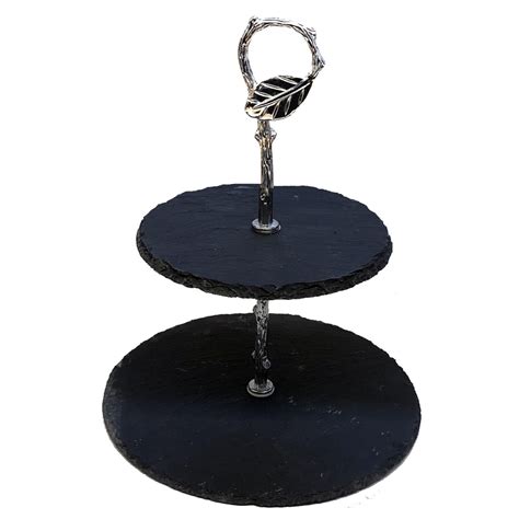 Natural Slate Cake Stands Tiers Afternoon Tea Wedding Plates