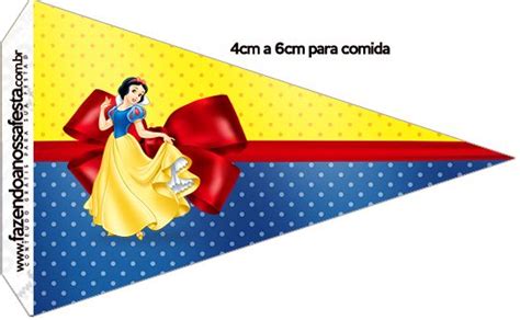 Bandeirinha Sanduiche 2 Festa Branca De Neve Fazendo A Nossa Festa