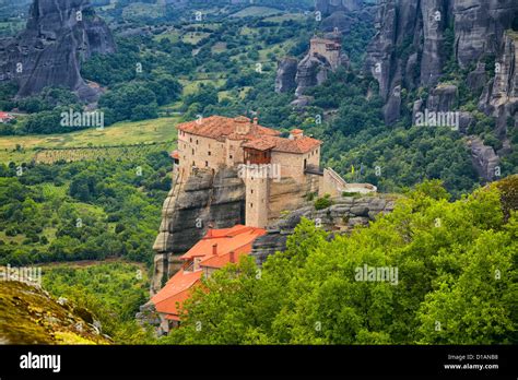 Roussanou Monastery Of Meteora Monasteries In Trikala Region Greece