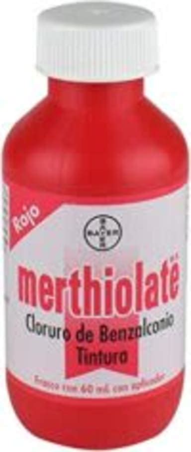 MERTHIOLATE ROJO SOL Aplicador FCO 60 ML Antiséptico a base de