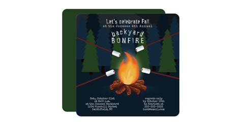 Bonfire Party Invitation | Zazzle.com