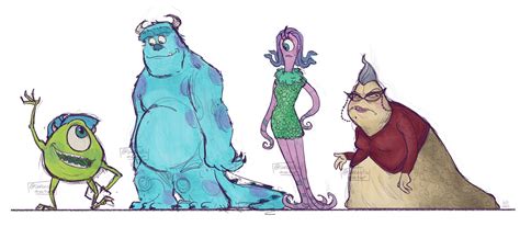 How To Draw Monsters Inc Characters Step By Step