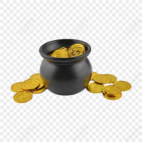 Clay Pot Currency Gold Coin Metal Gold Coins Finance Management Png