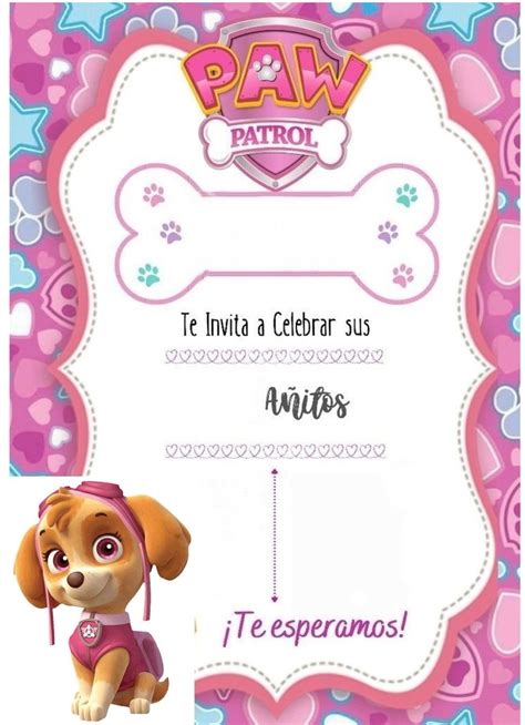 8 Adorable Skye And Everest Paw Patrol Birthday Invitation Templates Artofit