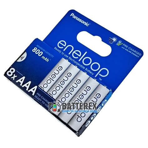 Aaa Panasonic Eneloop 800 Mah Bk 4mcde 8hh New Ecobox упаковка 8