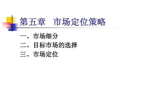 第五章 市场定位word文档在线阅读与下载无忧文档