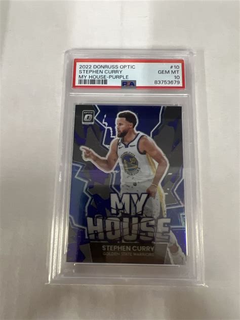 Stephen Curry 2022 Optic 10 My House Purple Price Guide Sports