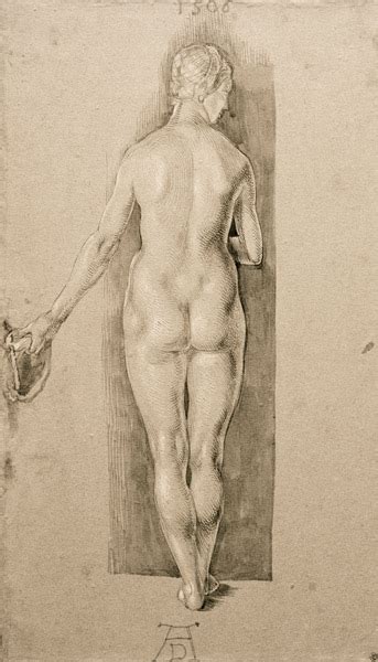 A D Rer Female Nude Fr Behind Albrecht D Rer Als Kunstdruck