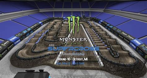 2022 Detroit Supercross Round 10 - Animated Track Map