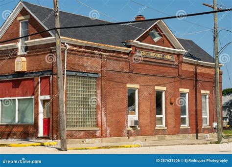 Old bank building stock photo. Image of abandoned, history - 287631506