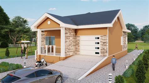 1 Bedroom House Plan 7 With Garage, 32x40 Floor Plan, 1200sqft House ...