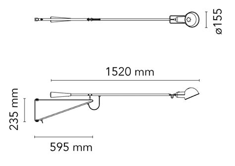 FLOS Lampada Da Parete 265 SMALL Cromatica Acciaio MyAreaDesign It