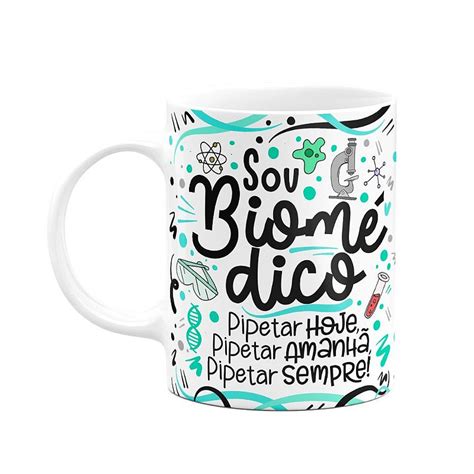 Caneca Profiss Es Sou Biom Dico Branca Fun Geek Store