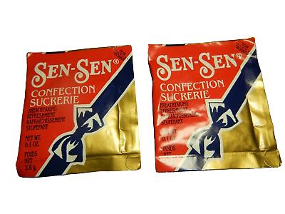 Old VINTAGE candy SEN SEN mints licorice breath freshener 2 PACKETs ...