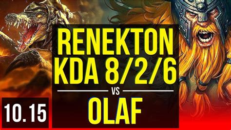 Renekton Vs Olaf Top 3 Early Solo Kills Kda 8 2 6 Kr Grandmaster