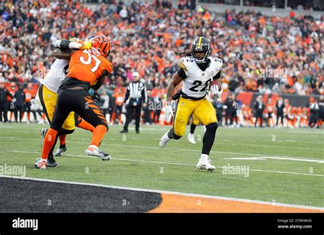 Cincinnati Ohio Usa 26th Nov 2023 Pittsburgh Steelers Running Back